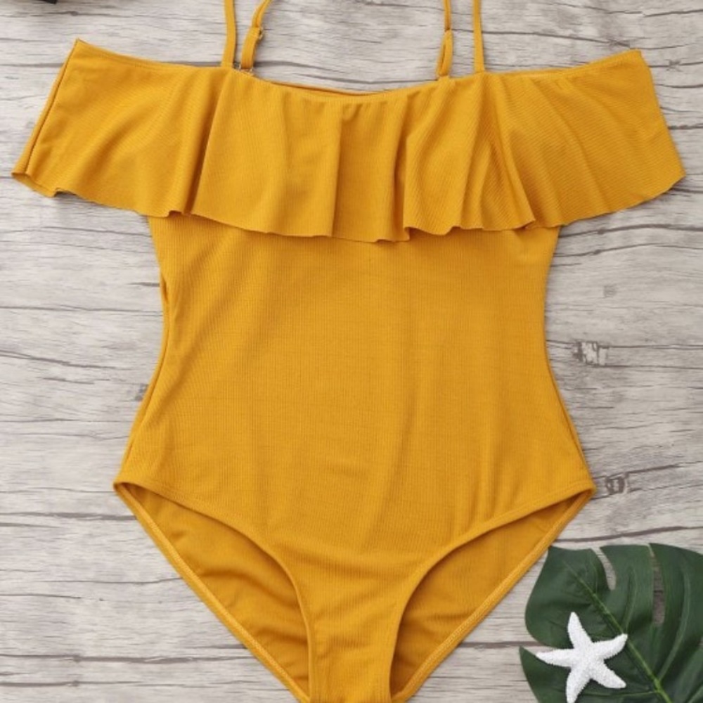 one piece removable straps swim suit
